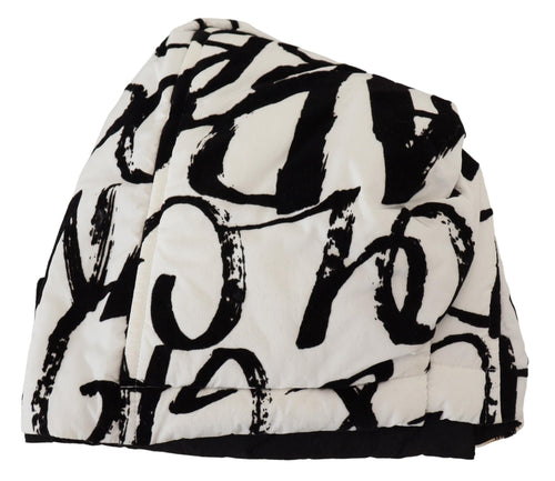 Dolce & Gabbana White Printed Nylon Women Winter Beanie Cap Hat - ClickThatClicks 