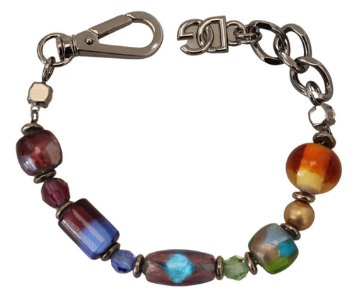 Dolce & Gabbana multicolor Silver Chain Brass Beaded Lobster Clasp Bracelet - ClickThatClicks 