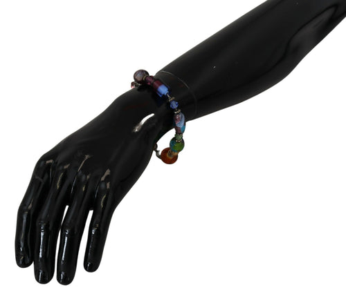 Dolce & Gabbana multicolor Silver Chain Brass Beaded Lobster Clasp Bracelet - ClickThatClicks 