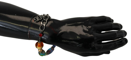 Dolce & Gabbana multicolor Silver Chain Brass Beaded Lobster Clasp Bracelet - ClickThatClicks 