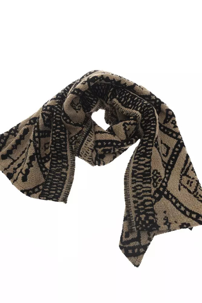 Alpha Studio Brown Wool Women Scarf - ClickThatClicks 
