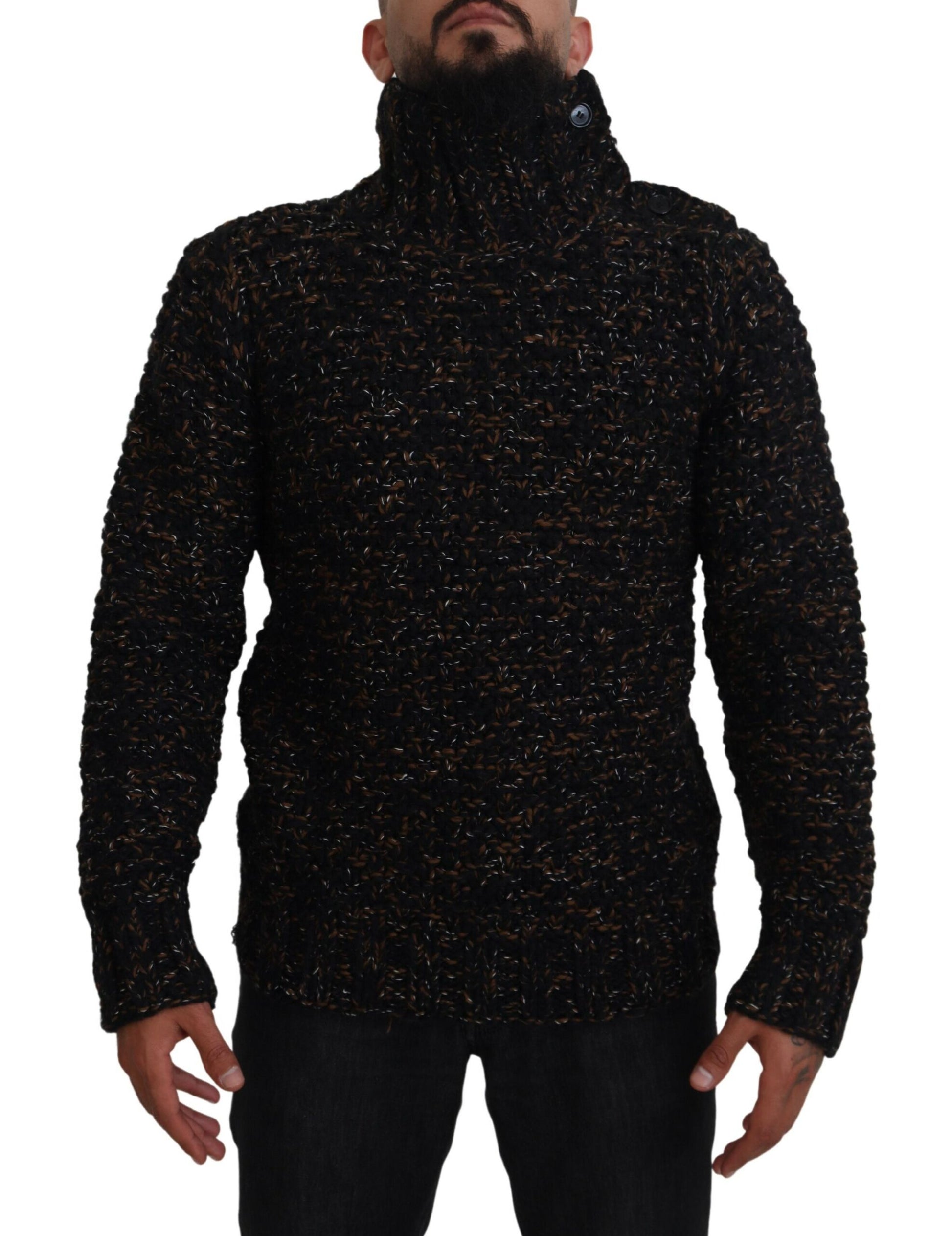 Dolce & Gabbana Brown Fatto A Mano Turtleneck Pullover Sweater - ClickThatClicks 