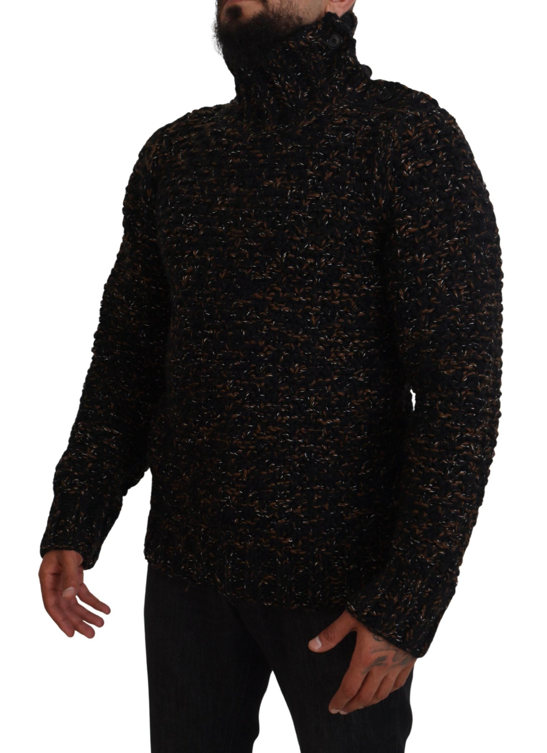 Dolce & Gabbana Brown Fatto A Mano Turtleneck Pullover Sweater - ClickThatClicks 