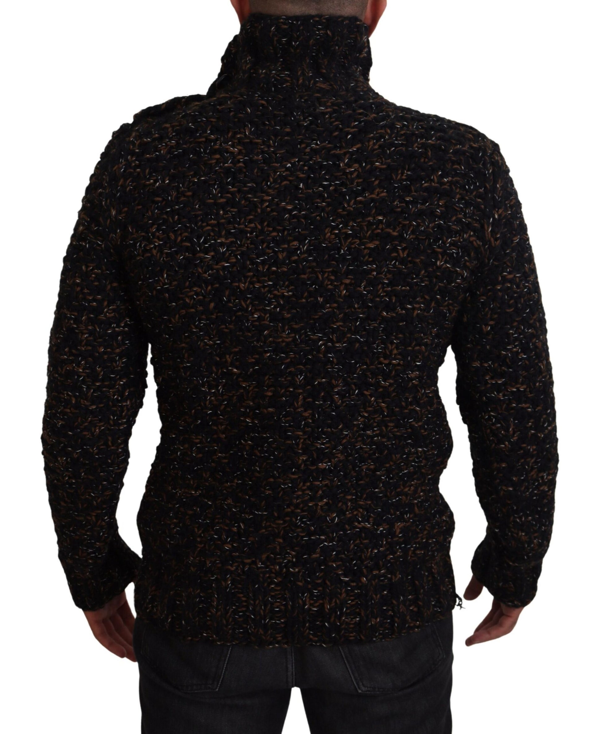 Dolce & Gabbana Brown Fatto A Mano Turtleneck Pullover Sweater - ClickThatClicks 
