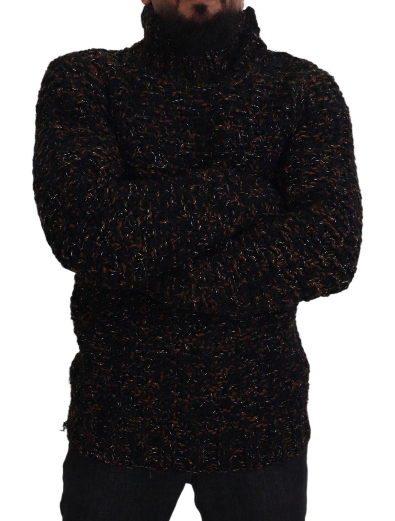 Dolce & Gabbana Brown Fatto A Mano Turtleneck Pullover Sweater - ClickThatClicks 