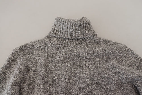 Dolce & Gabbana Gray Wool Knit Turtleneck Pullover Sweater - ClickThatClicks 