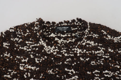 Dolce & Gabbana Brown Knitted Wool Fatto A Mano Sweater - ClickThatClicks 