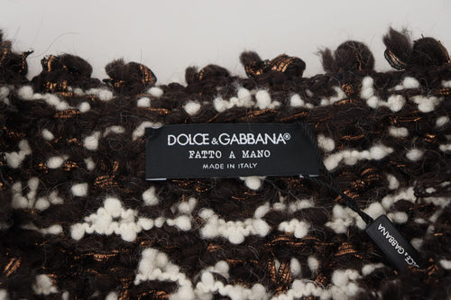 Dolce & Gabbana Brown Knitted Wool Fatto A Mano Sweater - ClickThatClicks 