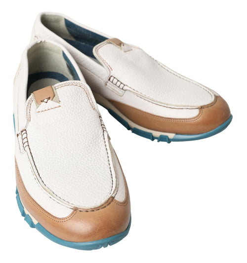 Dolce & Gabbana White Leather Loafers Moccasins Shoes - ClickThatClicks 