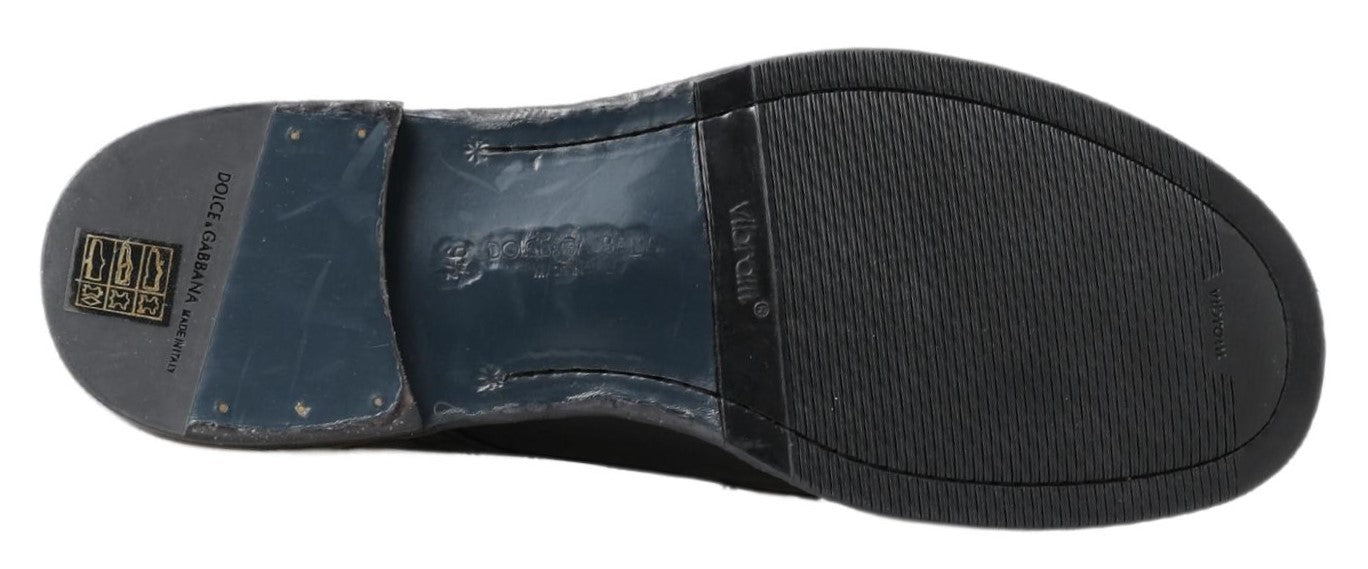 Dolce & Gabbana Black Horse Leather Perugino Boots - ClickThatClicks 