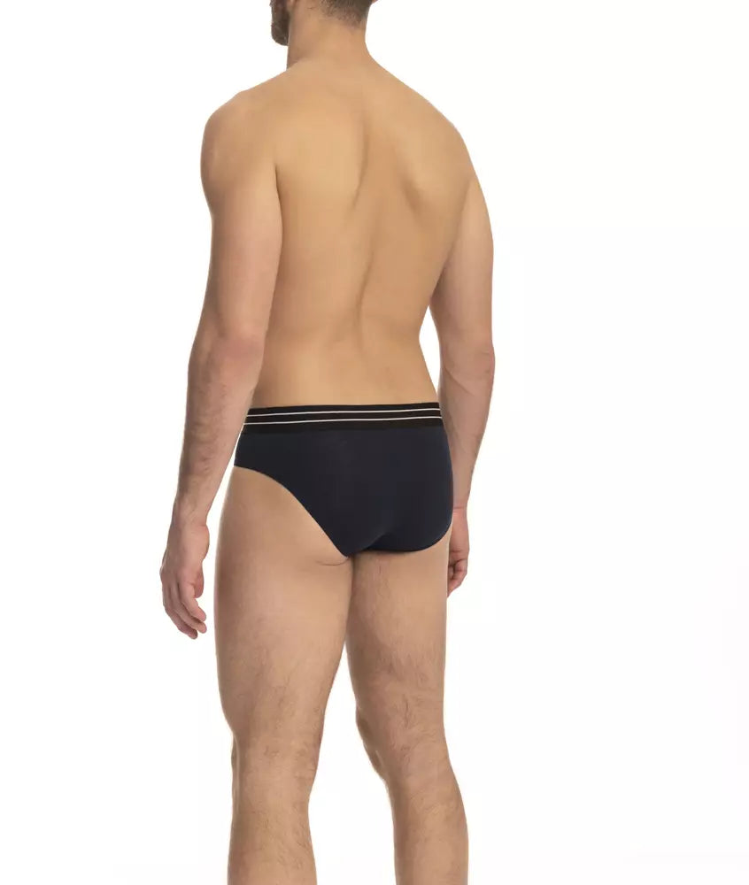 Cavalli Class Blue Cotton Men Underwear Pack - ClickThatClicks 