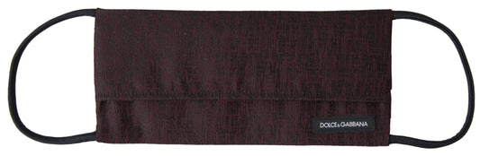Dolce & Gabbana Maroon Pleated Elastic Ear Strap Face Mask - ClickThatClicks 