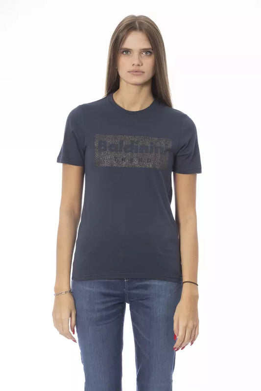 Baldinini Trend Blue Cotton Women T-Shirt - ClickThatClicks 