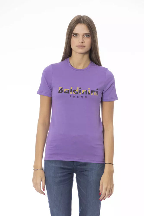 Baldinini Trend Purple Cotton Women T-Shirt - ClickThatClicks 