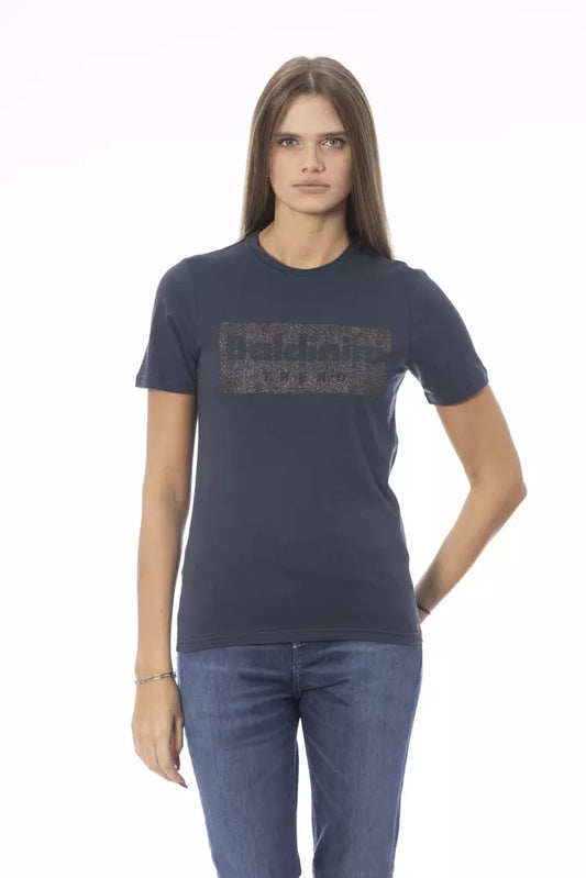 Baldinini Trend Blue Cotton Women T-Shirt - ClickThatClicks 