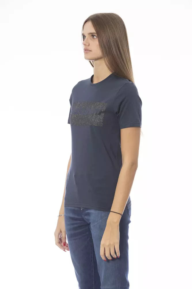 Baldinini Trend Blue Cotton Women T-Shirt - ClickThatClicks 