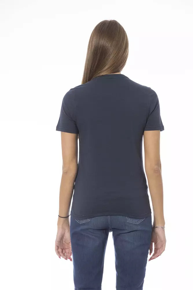 Baldinini Trend Blue Cotton Women T-Shirt - ClickThatClicks 