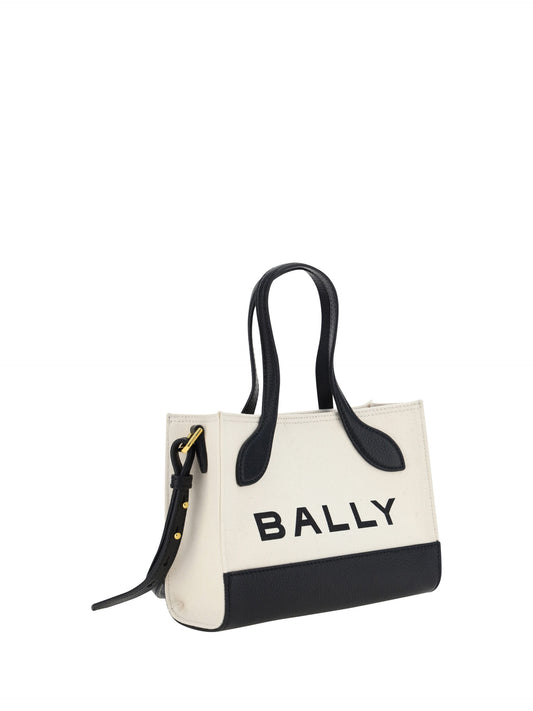 Bally White and Black Leather Mini Handbag - ClickThatClicks 