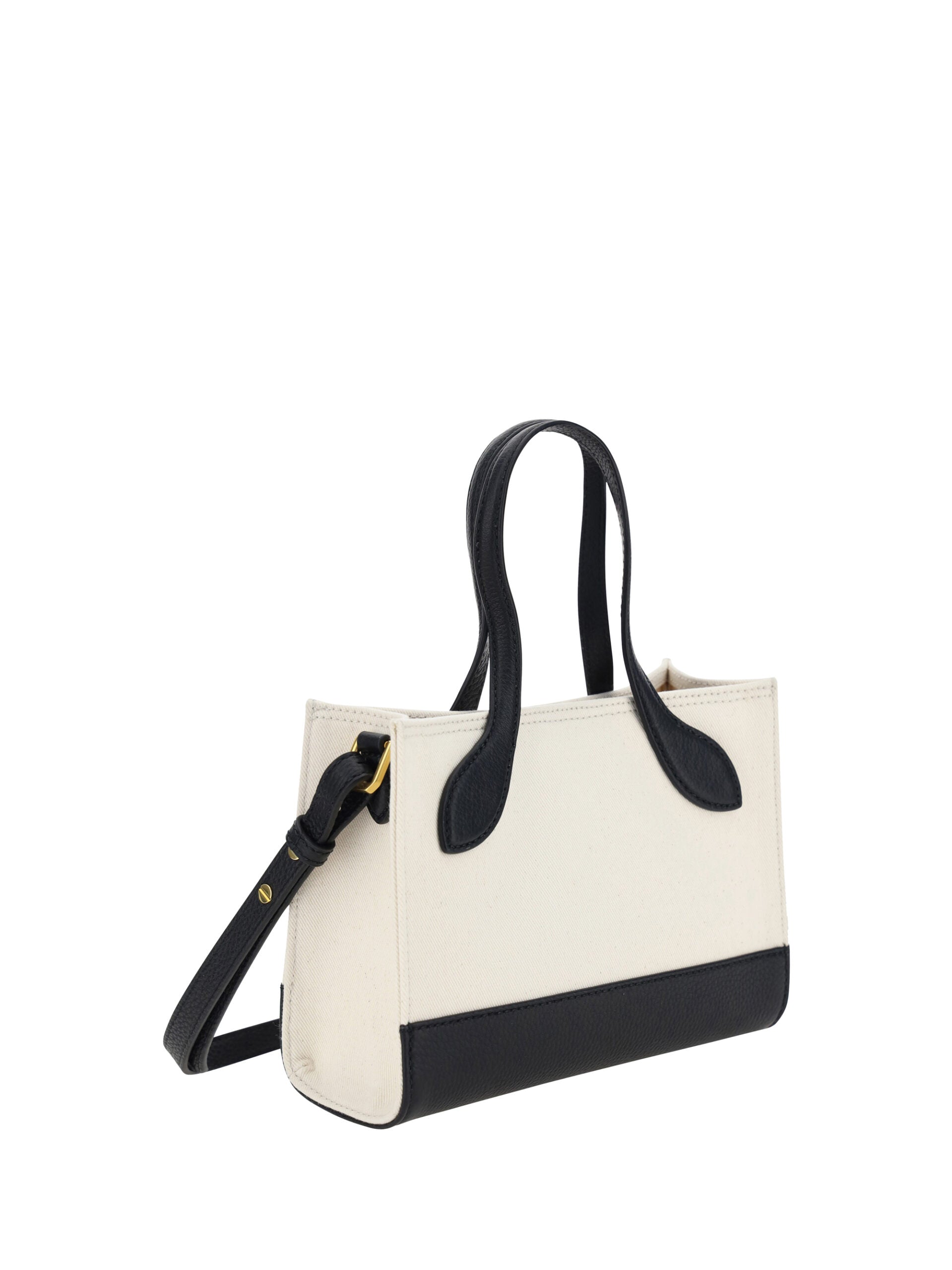 Bally White and Black Leather Mini Handbag - ClickThatClicks 