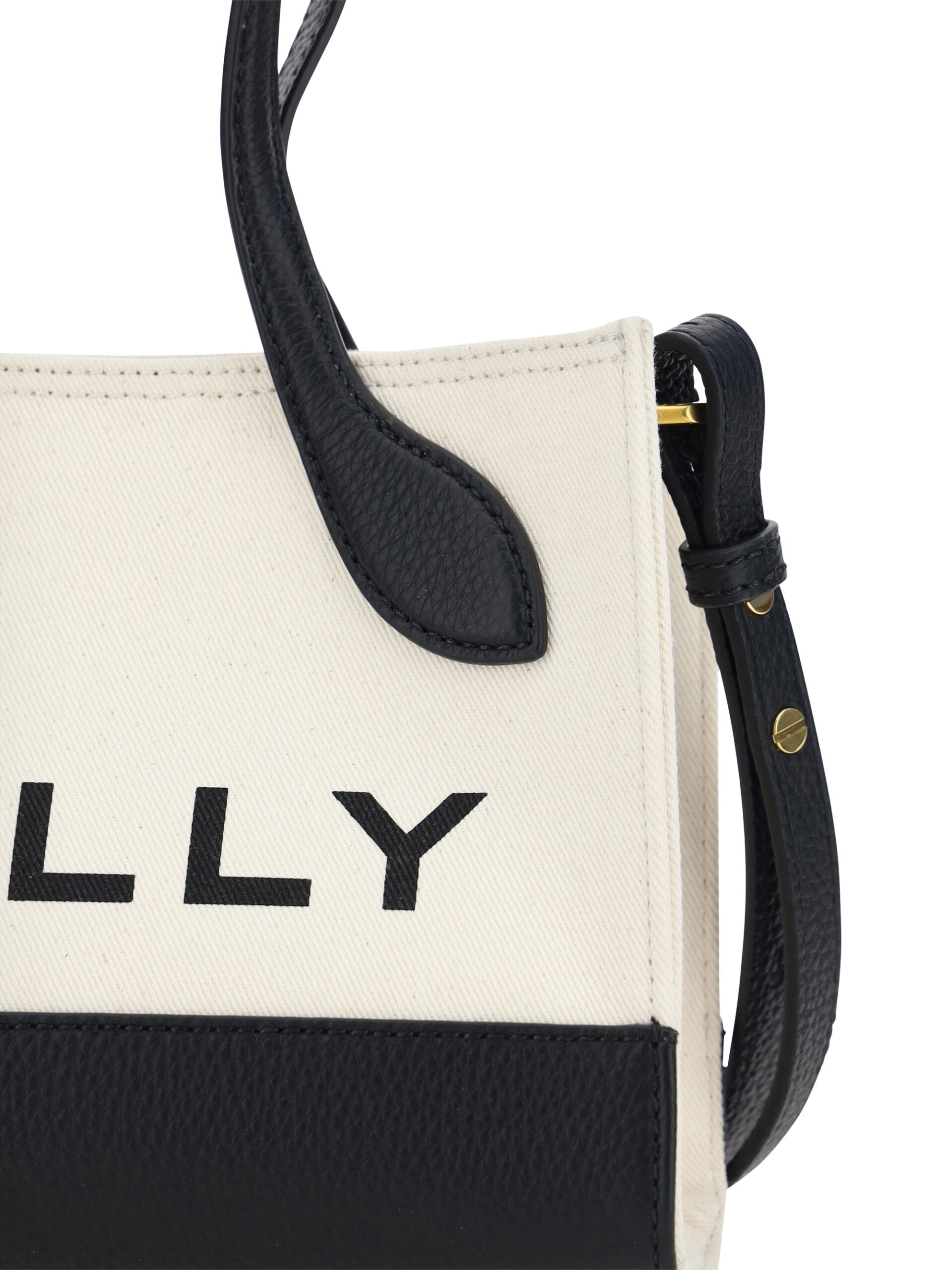 Bally White and Black Leather Mini Handbag - ClickThatClicks 