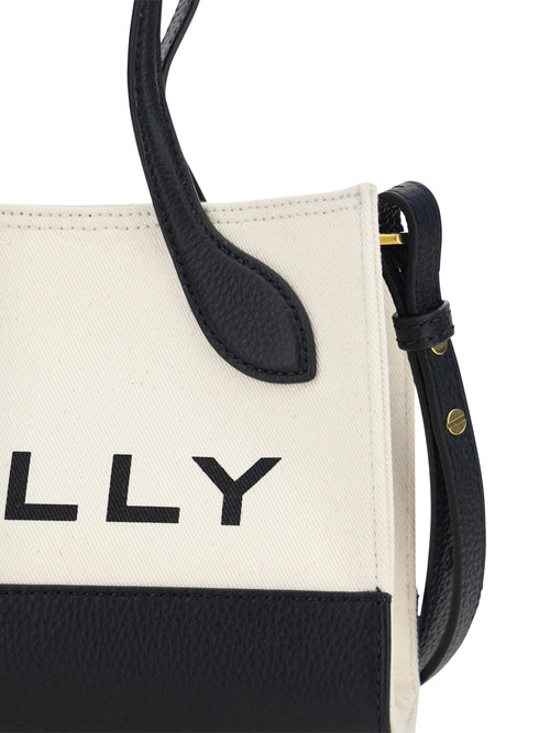 Bally White and Black Leather Mini Handbag - ClickThatClicks 