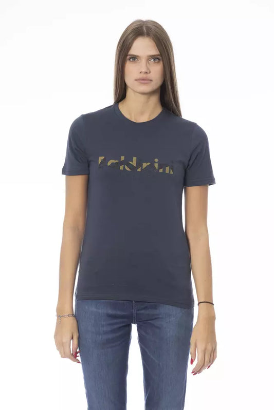 Baldinini Trend Blue Cotton Women T-Shirt - ClickThatClicks 