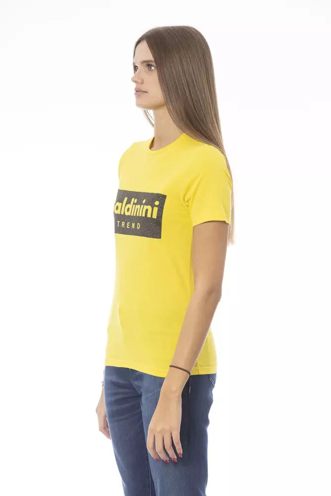 Baldinini Trend Yellow Cotton Women T-Shirt - ClickThatClicks 