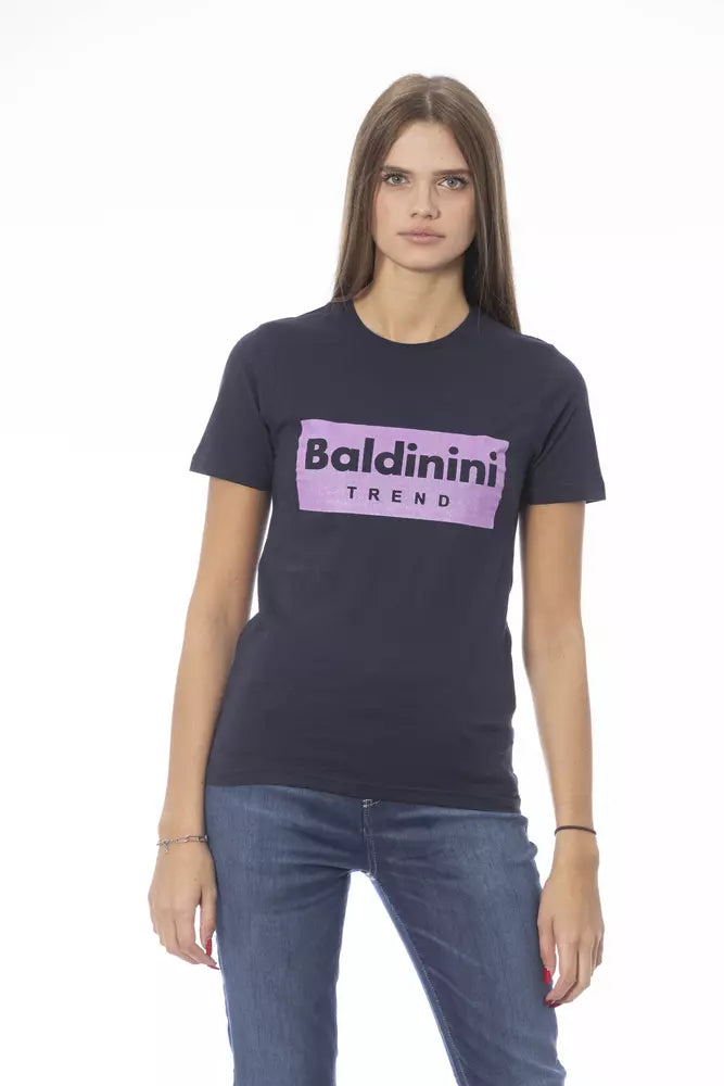 Baldinini Trend Blue Cotton Women T-Shirt - ClickThatClicks 