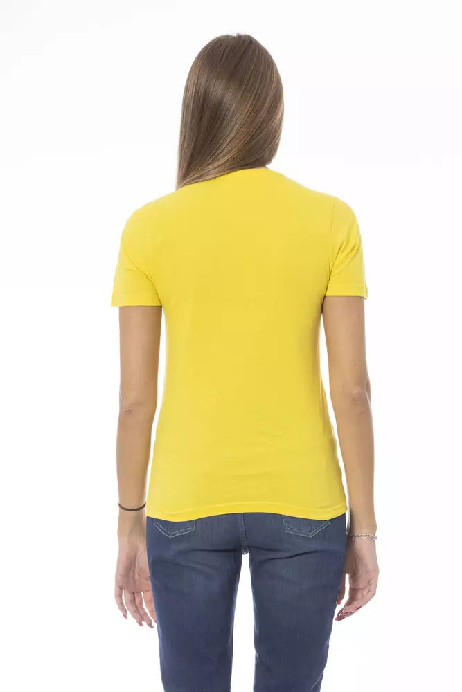 Baldinini Trend Yellow Cotton Women T-Shirt - ClickThatClicks 