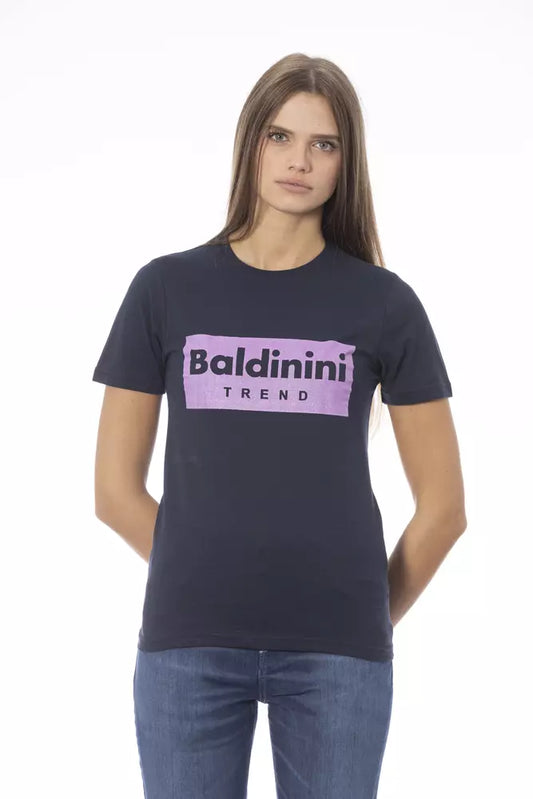 Baldinini Trend Blue Cotton Women T-Shirt - ClickThatClicks 