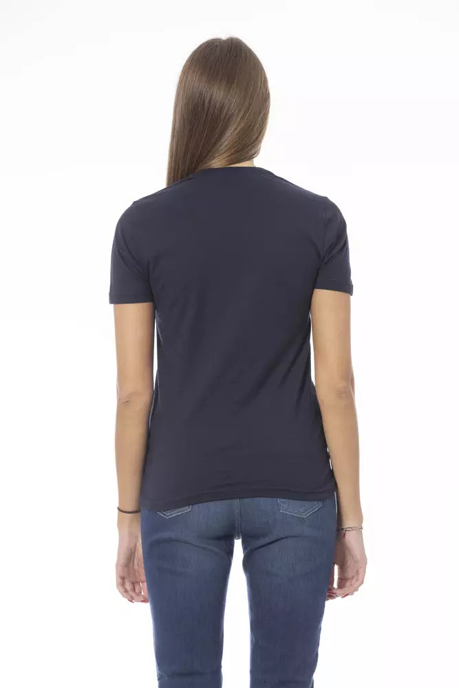 Baldinini Trend Blue Cotton Women T-Shirt - ClickThatClicks 