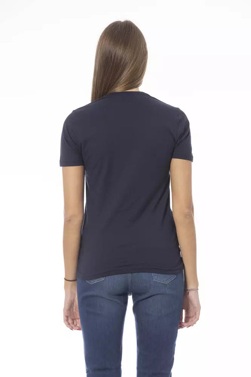 Baldinini Trend Blue Cotton Women T-Shirt - ClickThatClicks 