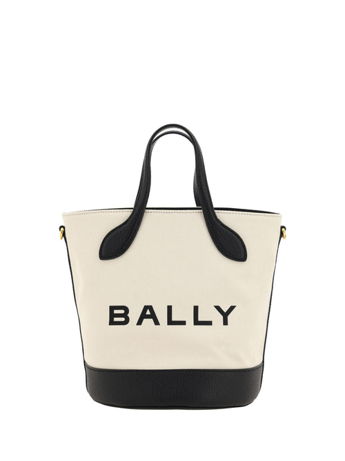 Bally White and Black Leather Bucket Bag - ClickThatClicks 