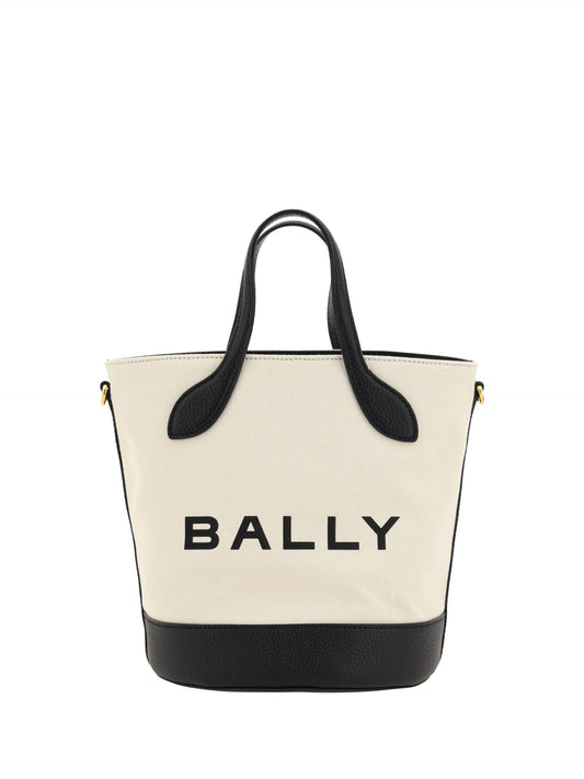 Bally White and Black Leather Bucket Bag - ClickThatClicks 