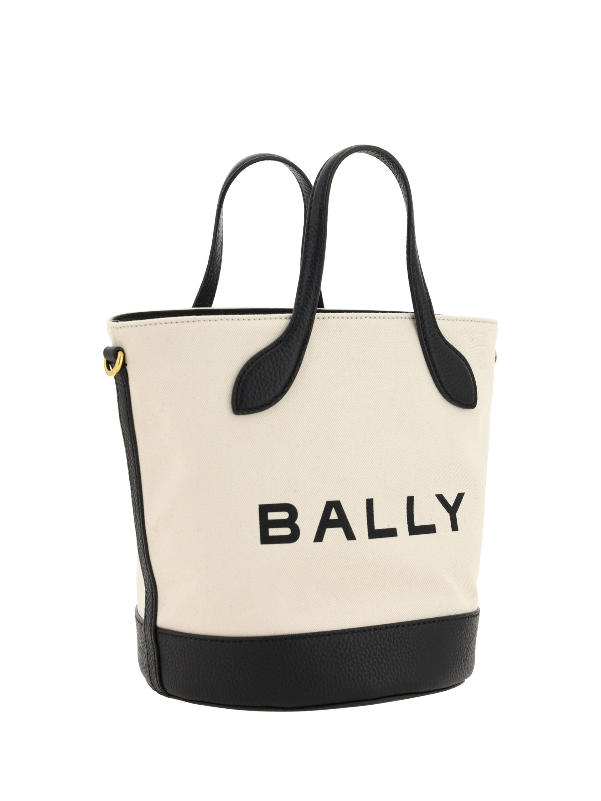 Bally White and Black Leather Bucket Bag - ClickThatClicks 