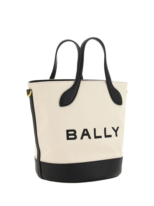Bally White and Black Leather Bucket Bag - ClickThatClicks 
