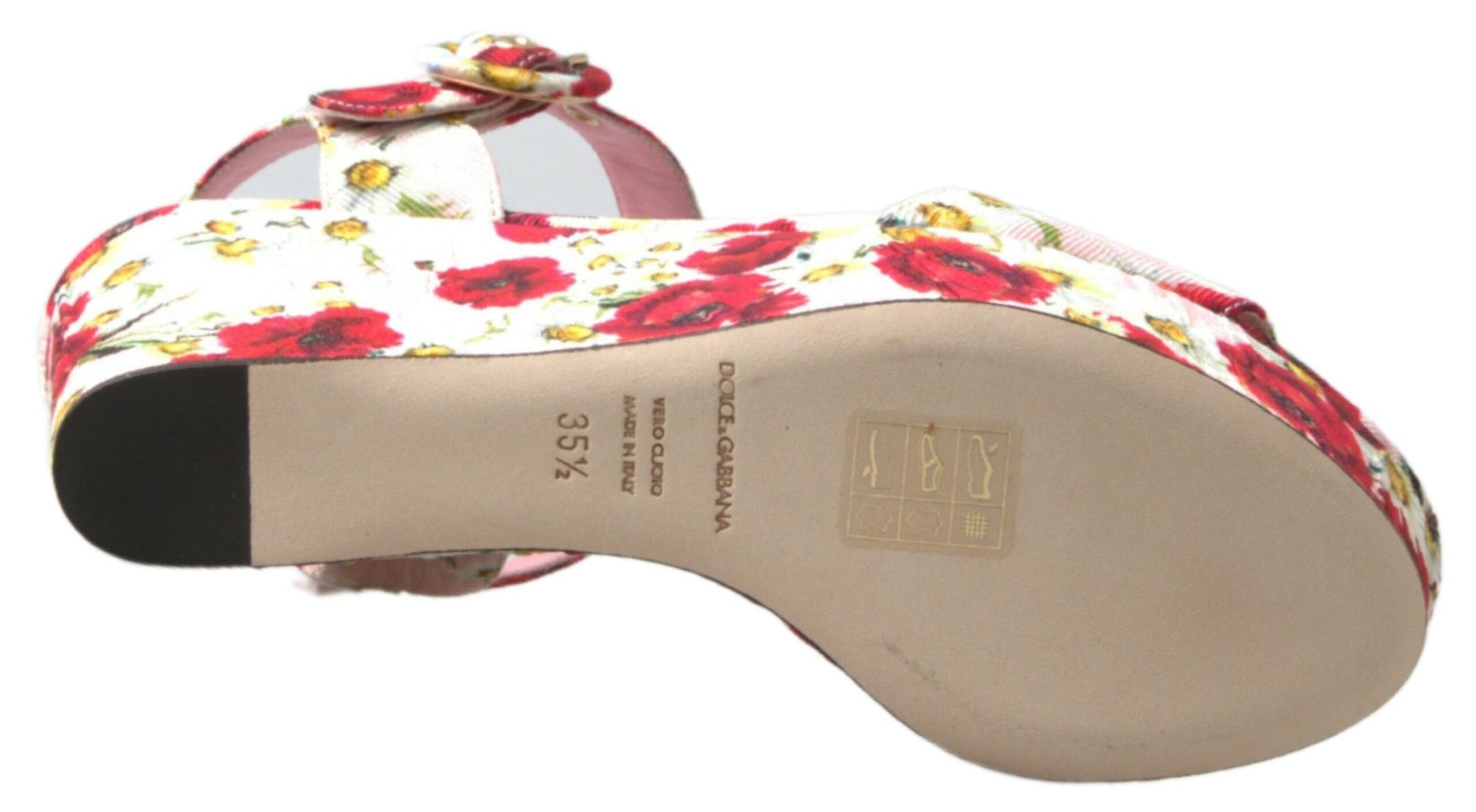 Dolce & Gabbana Multicolor floral print Wedges Floral Ankle Strap Sandals - ClickThatClicks 