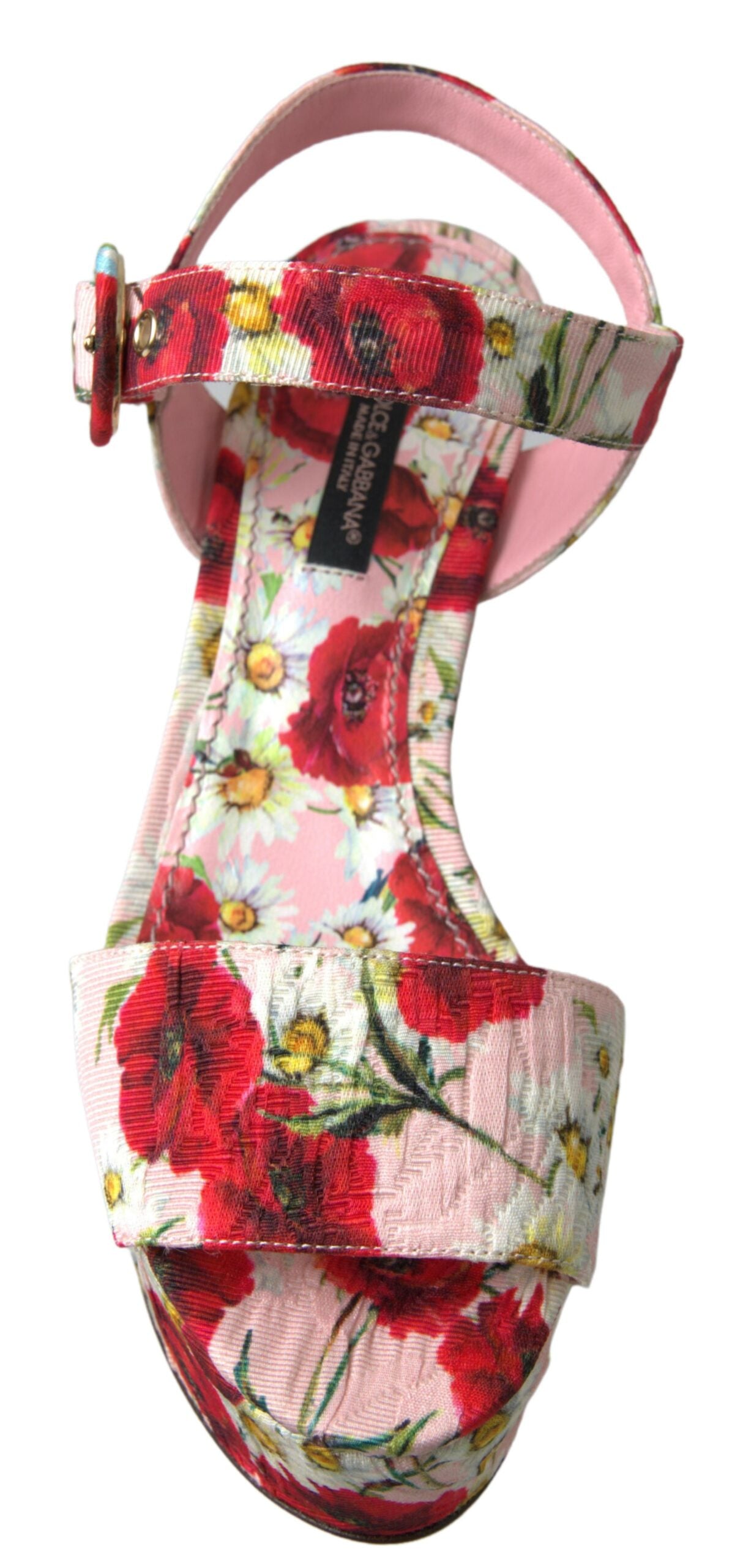 Dolce & Gabbana Multicolor floral print Wedges Floral Ankle Strap Sandals - ClickThatClicks 