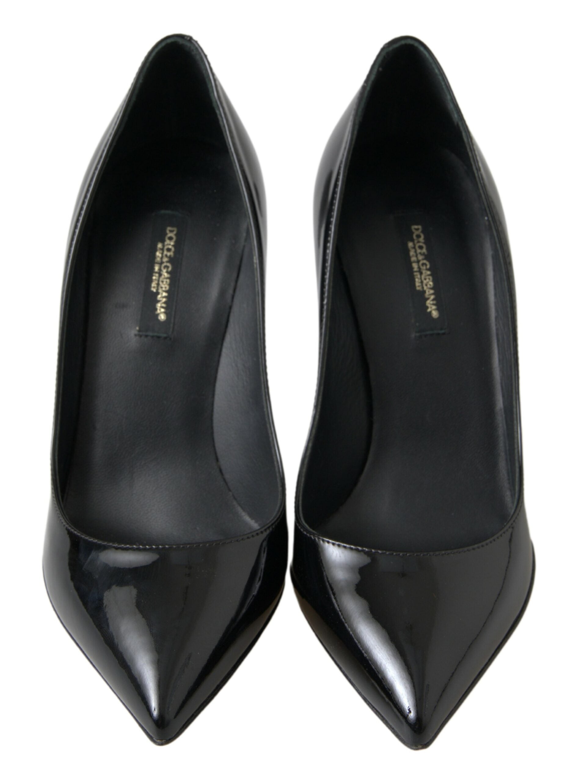 Dolce & Gabbana Black Patent Leather High Heels Pumps Shoes - ClickThatClicks 