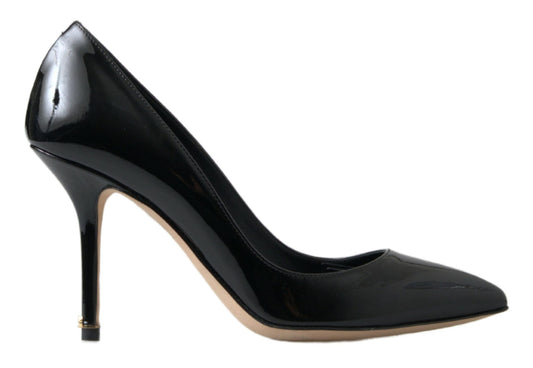 Dolce & Gabbana Black Patent Leather High Heels Pumps Shoes - ClickThatClicks 