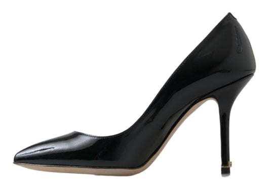 Dolce & Gabbana Black Patent Leather High Heels Pumps Shoes - ClickThatClicks 