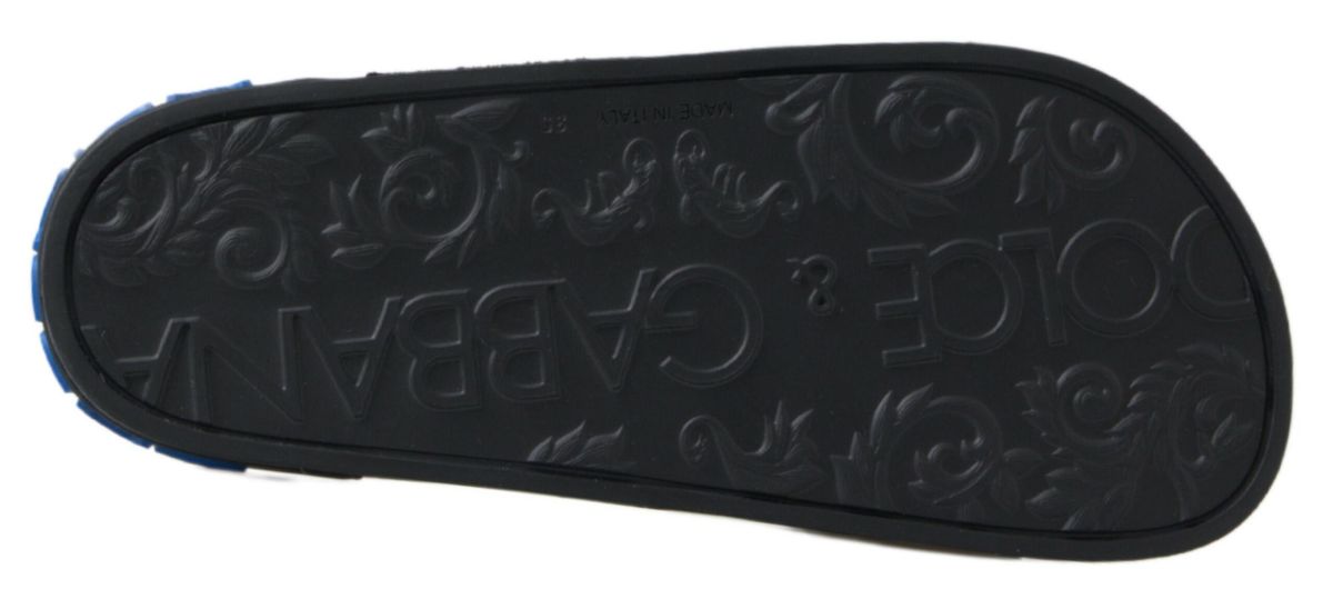 Dolce & Gabbana Black Slides Sandals Beach Saint Barth Shoes - ClickThatClicks 