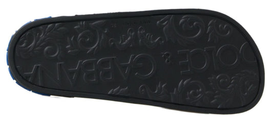 Dolce & Gabbana Black Slides Sandals Beach Saint Barth Shoes - ClickThatClicks 