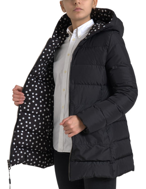 Dolce & Gabbana Black Polyester Hooded Reversible Jacket - ClickThatClicks 