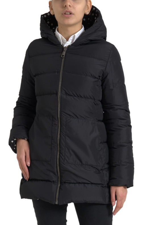 Dolce & Gabbana Black Polyester Hooded Reversible Jacket - ClickThatClicks 