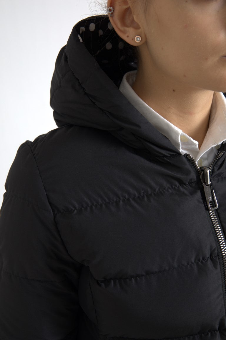 Dolce & Gabbana Black Polyester Hooded Reversible Jacket - ClickThatClicks 