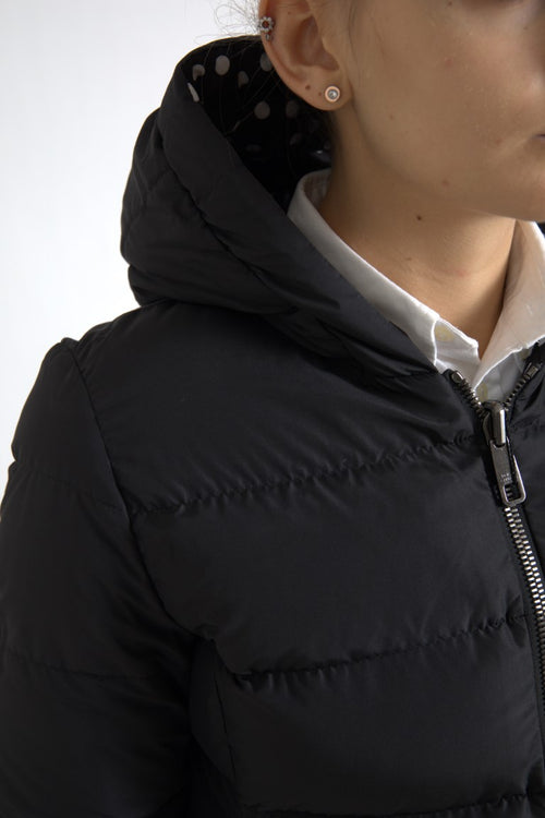 Dolce & Gabbana Black Polyester Hooded Reversible Jacket - ClickThatClicks 