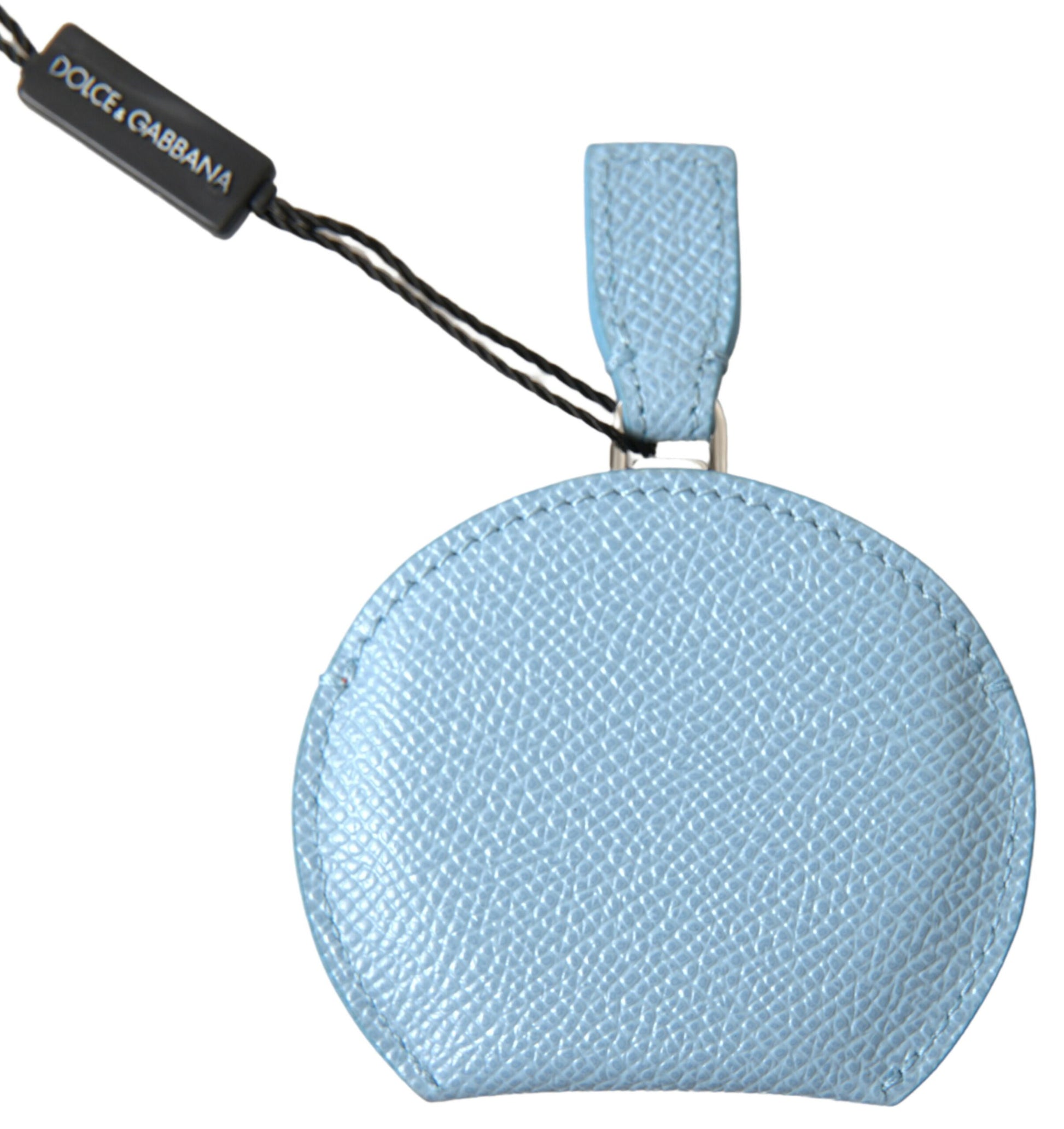 Dolce & Gabbana Light Blue Calfskin Leather Mirror Holder - ClickThatClicks 