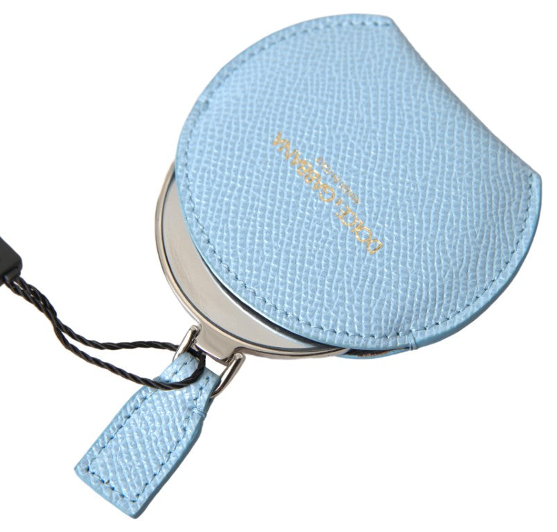 Dolce & Gabbana Light Blue Calfskin Leather Mirror Holder - ClickThatClicks 