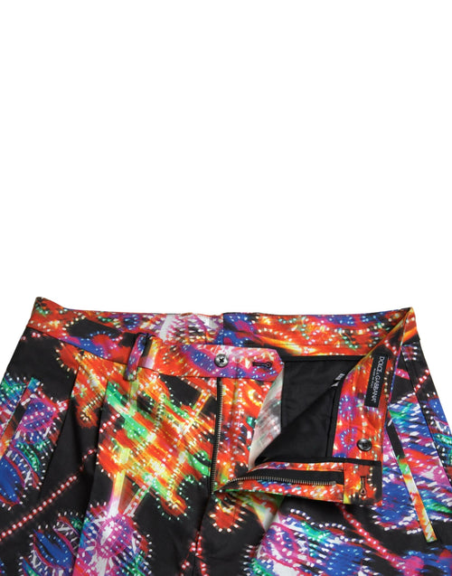 Dolce & Gabbana Multicolor Printed Cotton Men Bermuda Shorts - ClickThatClicks 